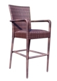 Model WCS593089 All Weather Wicker Padded Barstool w/Arms